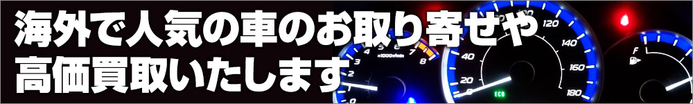 海外で人気の車のお取り寄せや高価買取いたします